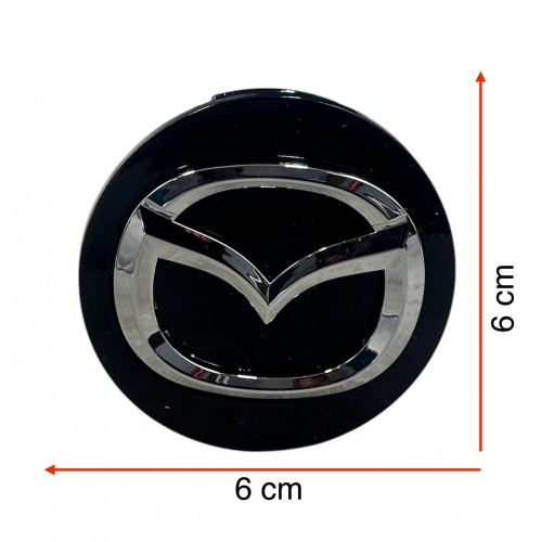 Mazda Jant Göbek Mazda 3 04-15/Mazda 6 04-15/Mazda 2 04-15 (Siyah) (5,7 Cm)