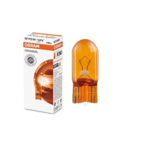 STANDART AMPUL- STOP/SİNYAL/PARK/GÖSTERGE AMPULÜ; 12V/WY5W (2827NA) (DUY W2,1x9,5D) (SARI) (OSRAM)