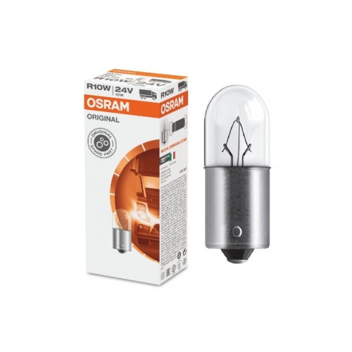 STANDART AMPUL- STOP/SİNYAL/PARK/GÖSTERGE AMPULÜ; 24V/R10W (5637) (DUY BA15S) (OSRAM)