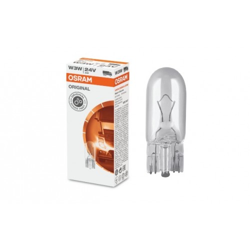 STANDART AMPUL- STOP/SİNYAL/PARK/GÖSTERGE AMPULÜ; 24V/W3W (2841) (DUY W2,1x9,5D)OSRAM)