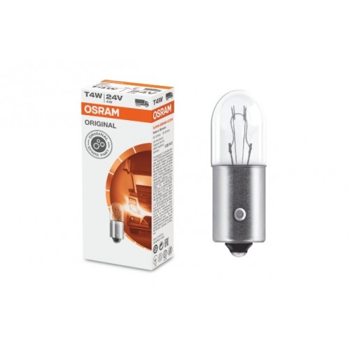 STANDART AMPUL- STOP/SİNYAL/PARK/GÖSTERGE AMPULÜ; 24V/T4W (3930) (DUY BA9S) (OSRAM)