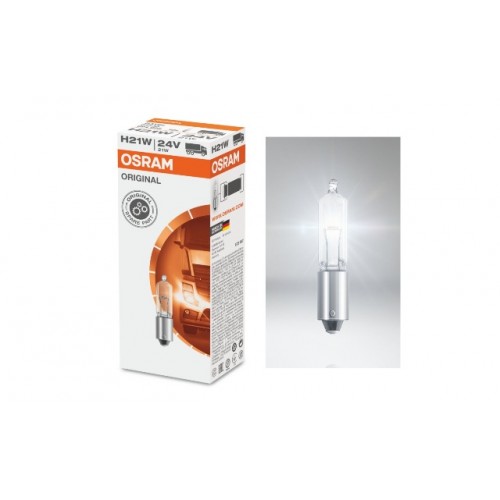 STANDART AMPUL- STOP/SİNYAL/PARK/GÖSTERGE AMPULÜ; 24V/H21W (64138) (DUY BAY9S) (OSRAM)