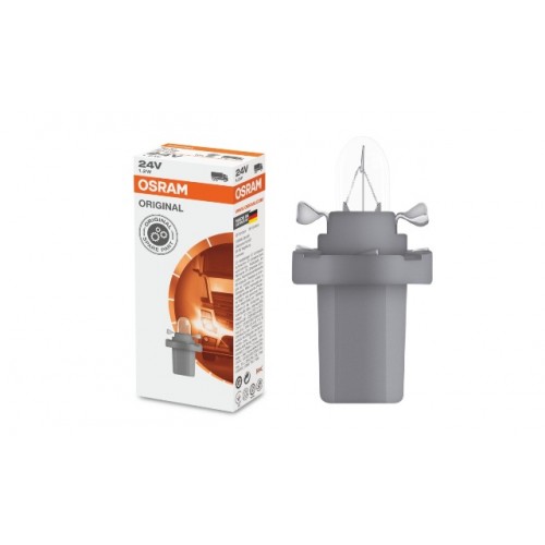 STANDART AMPUL- STOP/SİNYAL/PARK/GÖSTERGE AMPULÜ; 24V/1,2W (2741MF) (DUY B8,5D) (OSRAM)