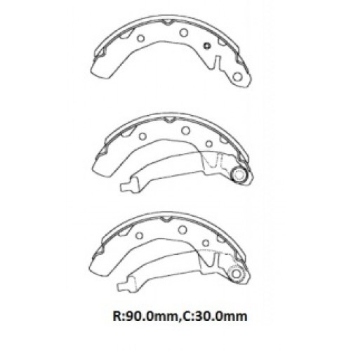 DAEWOO MATIZ- 98/01; ARKA FREN PABUCU (90X30) (BRAMAX)