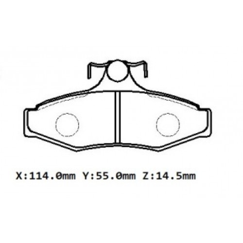 DAEWOO MUSSO- 98/02; ARKA FREN BALATASI (DİSK) (114X56X14,5) (DAIWA)