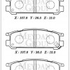 SUBARU IMPREZA- 93/96; ARKA FREN BALATASI (DİSK) (107,8X36,5X15) (DAIWA)