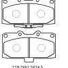 SUBARU IMPREZA- 99/03; ÖN FREN BALATASI 2,0 WRX (DİSK) (119,2X62,5X14,5) (DAIWA)