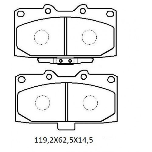 SUBARU IMPREZA- 99/03; ÖN FREN BALATASI 2,0 WRX (DİSK) (119,2X62,5X14,5) (DAIWA)