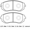 SUBARU LEGACY- 07/09; ÖN FREN BALATASI 2,0/2,5 AWD (DISK) (137X52,5X16,5) (DAIWA) SUBARU LEGACY- 07/09; ÖN FREN BALATASI 2,0/2,5 AWD (DISK) (137X52,5X16,5) (DAIWA)