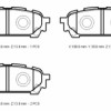 SUBARU FORESTER- 06/07; ARKA FREN BALATASI 2,0/2,5 AWD (DİSK) (108,6X35,6X13,8) (DAIWA)