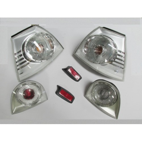 VOLKSWAGEN GOLF- 5- 04/09; MODIFIYE STOP LAMBASI IÇ/DIS SET SAG/SOL SET 6PARÇA NIKELAJLI/BEYAZ (TYC)