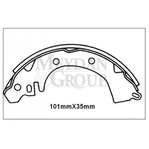 MITSUBISHI LANCER- GOLD- 84/87; ARKA FREN PABUCU (101X35) (DAIWA)