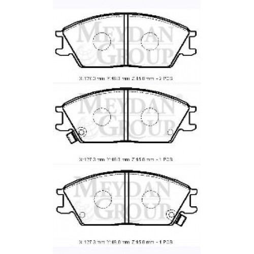 MITSUBISHI LANCER- C62- 88/91; ÖN FREN BALATASI (DISK) (127,3X49X15) (DAIWA) MITSUBISHI LANCER- C62- 88/91; ÖN FREN BALATASI (DISK) (127,3X49X15) (DAIWA)