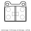 VOLKSWAGEN PASSAT- B3- 88/96; ÖN FREN BALATASI (DİSK)(61,8X57X15)(BRAMAX)