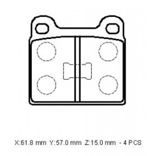 VOLKSWAGEN PASSAT- B3- 88/96; ÖN FREN BALATASI (DİSK)(61,8X57X15)(BRAMAX)