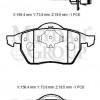 VOLKSWAGEN PASSAT- B5- 01/05; ÖN FREN BALATASI 1,6/1,8T/1,9TDI(2KABLOLU)DİSK)156,4X73,8X19,5)(FMK)