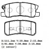 MITSUBISHI ASX- 11/16; ARKA FREN BALATASI 1,6/1,8/2,0 (DİSK) (111.2X39X15/91;X39X15) (DAIWA)