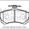 MITSUBISHI CARISMA- 97/00; ÖN FREN BALATASI 1.6/1,9 (DISK) (119,5X68,6X14,5) (DAIWA)
