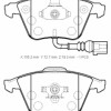 AUDI A3- 04/05; ÖN FREN BALATASI 1,6/2,0TFSI(1KABLOLU)(DİSK)(155,2X72,7X19,3/15;6,4X73X19,3)(BRAMAX)