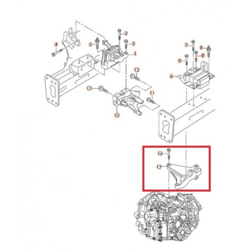 AUDI A3- 09/12; ŞANZUMAN BAĞLANTI KULAĞI (7 İLERİ DSG)