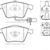 AUDI A4- 02/05; ÖN FREN BALATASI 2,0TFSI/2,7TDI(2KABLOLUDİSK)(155.2x72.7x19.3/15;6.4x73x19.3(BRAMAX)