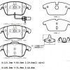 AUDI A4- 08/12; ÖN FREN BALATASI 1,8/2,0/3,0(1KABLOLU)(DİSK)(155x66.6x19.6/15;5.3x71.9x18.8)(BRAMAX)