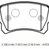 AUDI A6- 05/09; ARKA FREN BALATASI (DISK)(105,5X56,4X17)(BRAMAX) AUDI A6- 05/09; ARKA FREN BALATASI (DISK)(105,5X56,4X17)(BRAMAX)