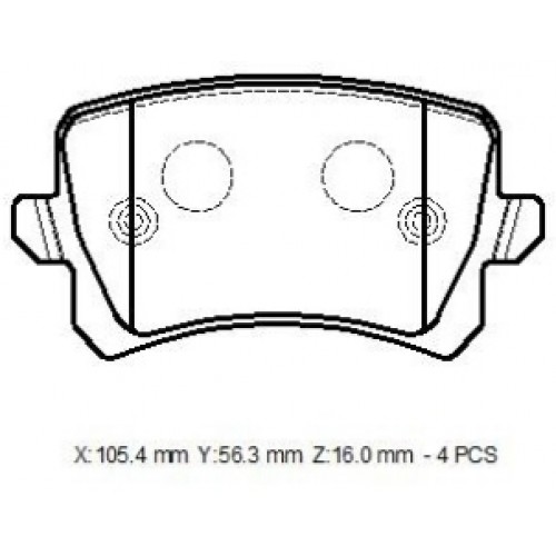 AUDI A6- 05/09; ARKA FREN BALATASI (DISK)(105,5X56,4X17)(BRAMAX)