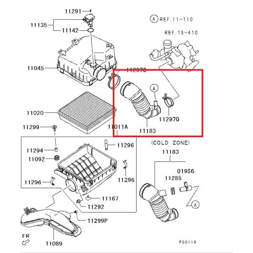MITSUBISHI L200- PICK UP- 06/15; HAVA FILTRE HORTUMU 2.5CC (ORIJINAL) MITSUBISHI L200- PICK UP- 06/15; HAVA FILTRE HORTUMU 2.5CC (ORIJINAL)