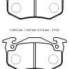 RENAULT R19- EUROPA- 88/91; ARKA FREN BALATASI (DİSK) (105X54,9X11) (BRAMAX)