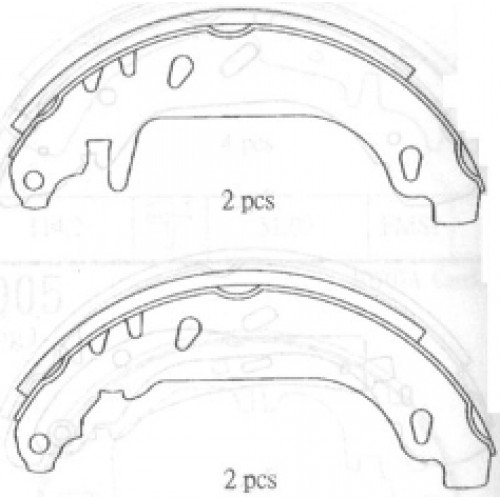 RENAULT CLIO- 1- HB- 91/98; ARKA FREN PABUCU (90X40)(BRAMAX)