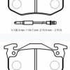 RENAULT TWINGO- 01/02; ÖN FREN BALATASI (2 KABLOLU)(DİSK)(105X54,7X15) (BRAMAX)