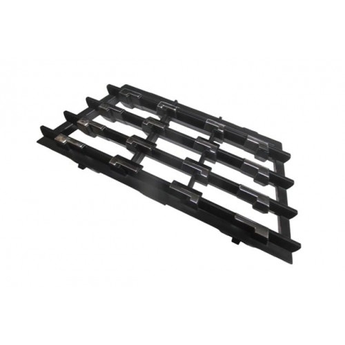 PEUGEOT 208- 20/23; ÖN PANJUR ALT ORTA KAPAK (RADAR KAPAĞI) PETEKLERİ SİYAH/NİKELAJLI (TW)