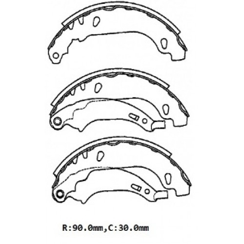 PEUGEOT 306- SD/HB- 97/00; ARKA FREN PABUCU (90X30)(BRAMAX)