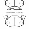 PEUGEOT 306- SD/HB- 00/01; ARKA FREN BALATASI (2 KABLOLU)(DİSK) (105X54,9X11)(BRAMAX)