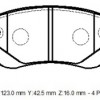 PEUGEOT 107- 06/14; ÖN FREN BALATASI (DİSK)(123X42,7X16)(BRAMAX)