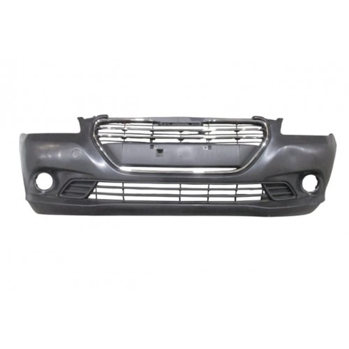 PEUGEOT 301- 13/16; ÖN TAMPON SİYAH (PANJURLU/SİS BRAKETLİ/NİKELAJ ÇITALI/ÇEKİ KAPAKLI)(TW)