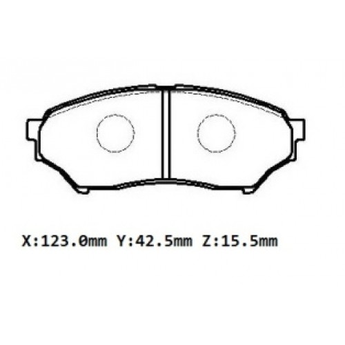 MITSUBISHI PAJERO- 00/06; ÖN FREN BALATASI (DİSK)(123x42.5x15.5)(DAIWA)