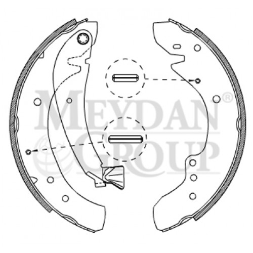 PEUGEOT BOXER- 90/94; ARKA FREN PABUCU 1,9/2,0/2,5/2,8 (127X56) (14 KİŞİLİK) (BRAMAX)