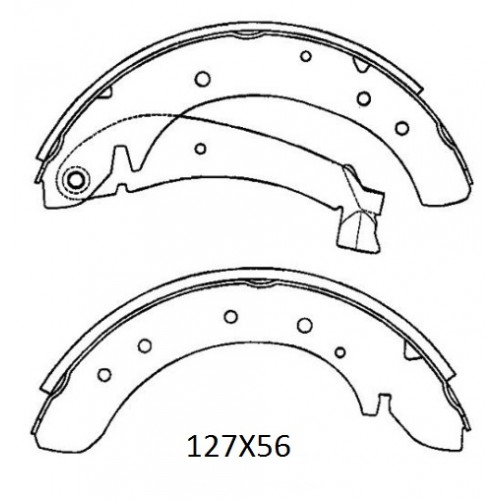 PEUGEOT BOXER- 90/94; ARKA FREN PABUCU 2,0/2,5/2,8 (127X56)(18 KİŞİLİK) (FMK)