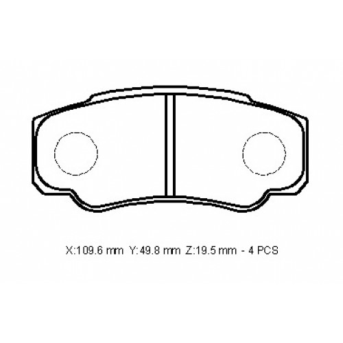 PEUGEOT BOXER- 07/13; ARKA FREN BALATASI 16 JANT (KABLOSUZ)(DİSK) (109,6X49,8X19,5)(BRAMAX)