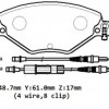 CITROEN C5- 01/05; ÖN FREN BALATASI 1,6HDI/1,8/2,0/2,0HDI (4 KABLOLU)(DİSK) (148,7X61X17) (BRAMAX)