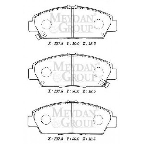 ROVER 600- SD- 93/97; ÖN FREN BALATASI (DİSK) (137,8X50X18,5) (DAIWA)