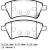 FIAT SEDICI- 07/08; ÖN FREN BALATASI 1,6/1,9/2,0 (KABLOSUZ)(DİSK) (131,6X57X15,5)(BRAMAX)