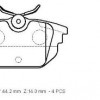 FIAT BRAVO- 97/03; ARKA FREN BALATASI (KABLOSUZ)(DİSK)(87x44.2x14)(BRAMAX)