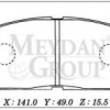 TOYOTA AVENSIS- 01/02; ÖN FREN BALATASI 1,6/1,8/2,0 (DİSK) (141X49X15,5) (DAIWA)