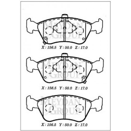 TOYOTA AVENSIS- 01/02; ÖN FREN BALATASI 1,6/1,8/2,0 (DİSK) (156,5X50X17) (DAIWA)