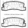 TOYOTA AVENSIS- 01/02; ARKA FREN BALATASI 2,0 (DİSK) (107,6X43,2X15) (DAIWA)