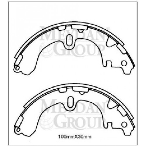 TOYOTA COROLLA- AE101- 93/98; ARKA FREN PABUCU (100X30) (DAIWA) TOYOTA COROLLA- AE101- 93/98; ARKA FREN PABUCU (100X30) (DAIWA)
