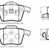 VOLVO XC90- 04/15; ARKA FREN BALATASI (KABLOSUZ)(DİSK)(123,2X61,8X18,8)(BRAMAX)